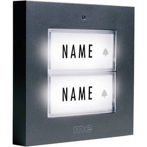 B-Ware M-e Modern Electronics KTB-2 A Klingelplatte beleuchtet Namensschild 2fach 12V/1