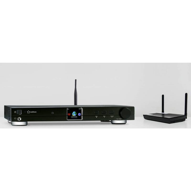Renkforce Radio-Adapter DAB+ WLAN Bluetooth DLNA Internetradio Schwarz 99 Sender - 4053199973484