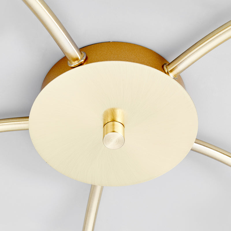 Lindby Deckenlampe Elaina LED Lampe 5-flg dimmbar messing Ø54cm Glas E14 Leuchte - 6291106553413