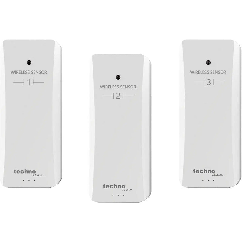 TechnoLine WS 7060 Funk-Thermo-/Hygrometer mit 3 Außensensoren, Weiß/Schwarz - 4029665070605