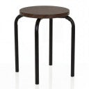 Taboret Möbel schwarz nussbaum 46cm Höhe Sitzhocker Holzstuhl Beistelltisch - 4064323130734