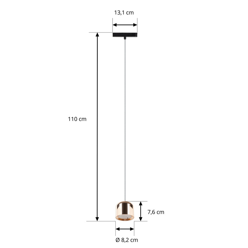 Lindby Pendelleuchte Hängeleuchte Lumaro LED dimmbar gold 7,6cm Höhe 110cm max - 4251911789102