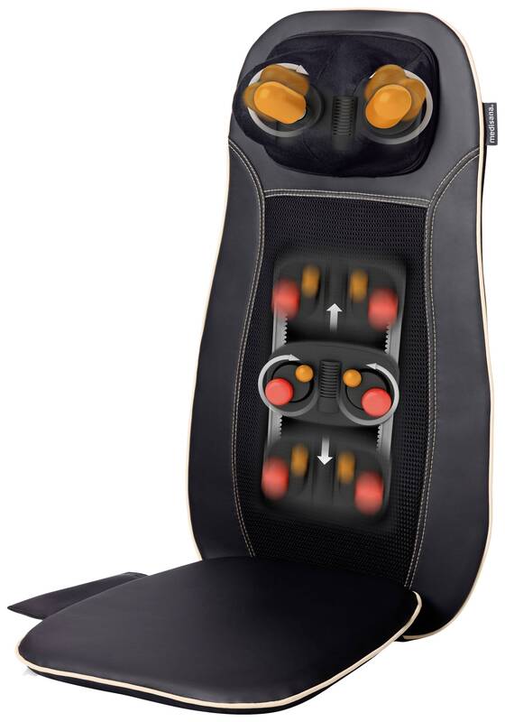 Medisana MCN Shiatsu Massagesitzauflage mit Wärmefunktion schwarz 118x40 cm - 4015588889301