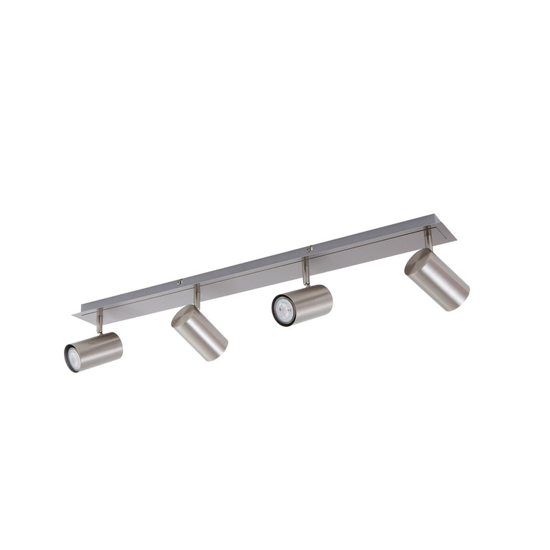 Lindby Deckenstrahler Joffrey LED Strahler 4-flg dimmbar nickel 80cm 9cm 16,5cm - 9627886