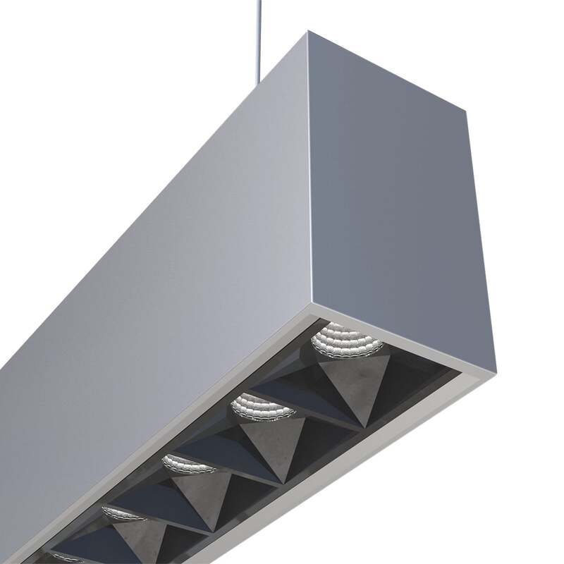 Arcchio Pendelleuchte Hängeleuchte LED Büroleuchte silber Kunststoff Aluminium d - 4251096540246