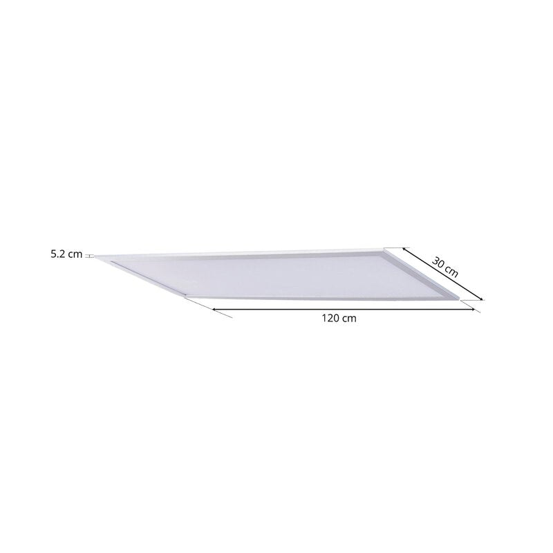 Lindby LED Panel Deckenleuchte Lampe Livel silber Metall 120cm x 30cm461 - 4251096528398