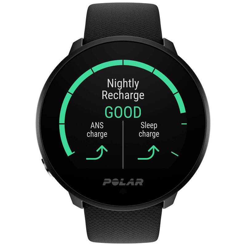 Polar Pulsuhr Fitnessuhr Unite Schwarz Silikon Sportuhr mit Sensor wasserdicht - 0725882064260