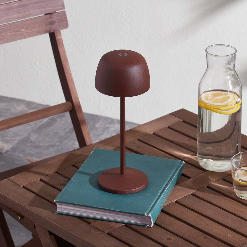 Lindby Tischleuchte Lampe LED Akku Arietty rostbraun dimmbar IP65 8 STÜCK - 4251911764093
