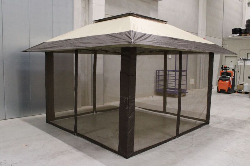 CROWN SHADES Pop-up Pavillon 3,3m x 3,3m UV-Schutz Strand Zelt Beige-Kaffee 4 - 6972228216942