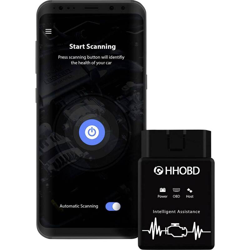 EXZA Diagnosegerät HHOBD Bluetooth OBD II Interface 2400-2480 MHz kompakt - 0706949975460