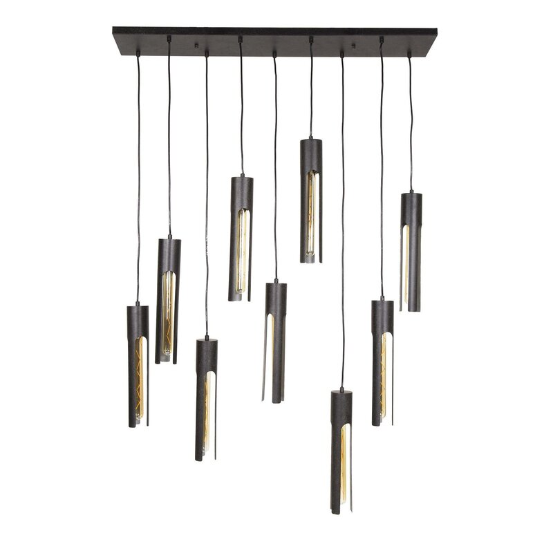 Zijlstra Hängeleuchte Pendelleuchte Tube Deckenlampe 100x18cm Metall 9-flammig - 8713244072062
