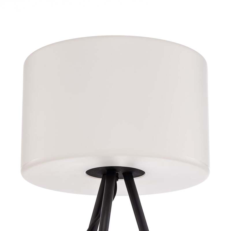 Lucande Terrassenleuchte Trivira LED Gartenlampe Außenleuchte 130cm weiß schwarz - 4251911764499