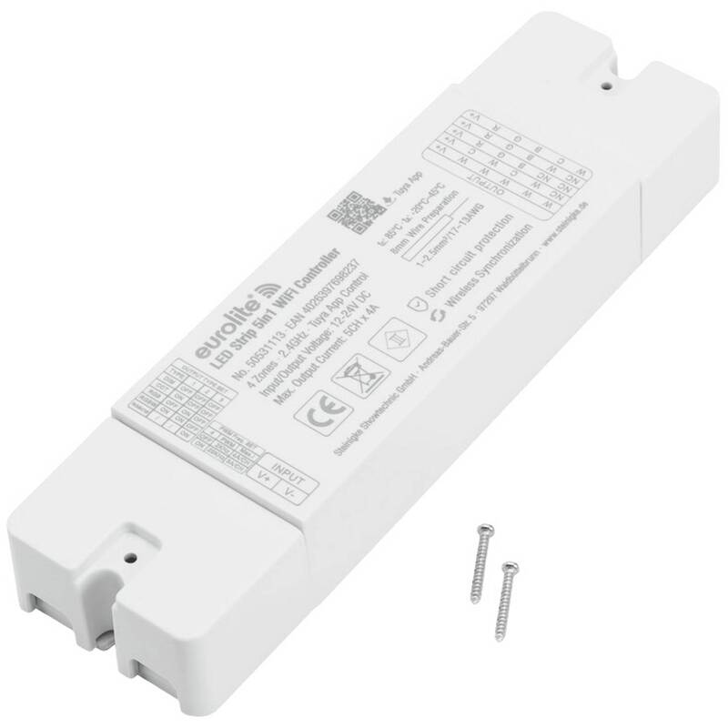 Eurolite Controller 240W 12V 24V Smart Home RGB W+CCT 16.4x4.4x2.5cm 1 St. - 4026397698237