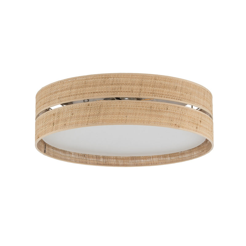 TK-Lighting Deckenleuchte Calma beige LED dimmbar Ø 60cm 4-flammig Bast 230V - 5906135115990