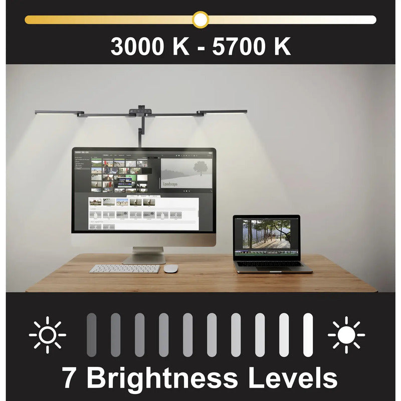 Renkforce RF-6332582 LED-Klemmleuchte Schwarz dimmbar flexibel 3000-5700K - 4064161325026