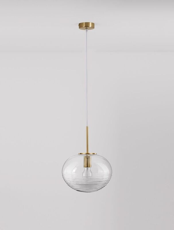 Nova Luce Pendelleuchte Hängeleuchte MAEVE E27 LED Gold Glas Aluminium dimmbar - 5212017431233