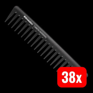 38x B-Ware Störtebekker Premium Haarkamm Herren Carbon 19cm antistatisch bruchfest