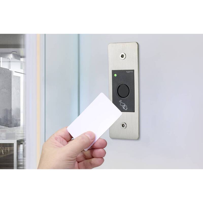 Sygonix Fingerprint RFID Zugangssystem Unterputz IP66 wetterfest schwarz 12V - 4064161183954