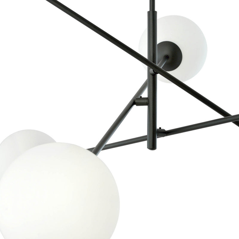 Deckenleuchte Linear schwarz/opal sechsflammig Deckenlampe Lampe SIEHE TEXT/FOTO - 5901738923591