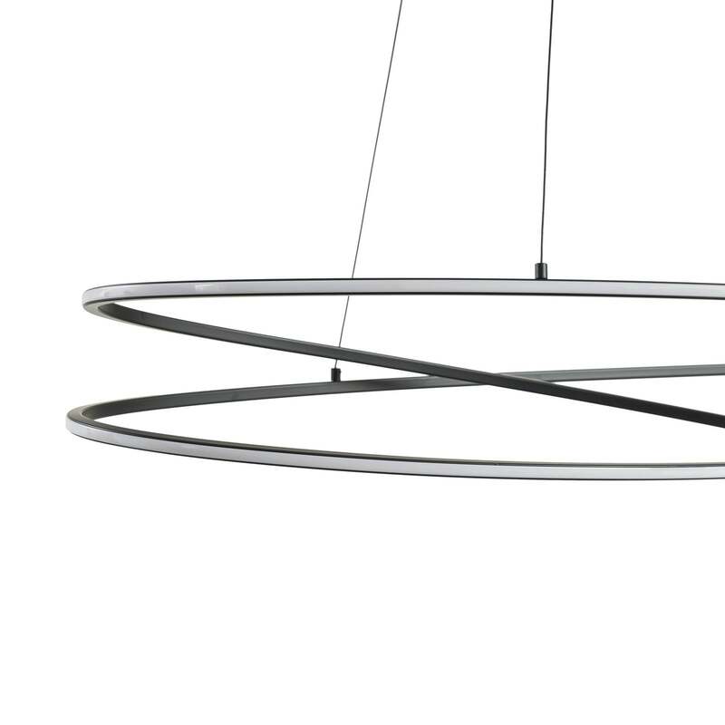 Lucande LED Hängeleuchte Pendelleuchte Beleuchtung schwarz dimmbar 100cm - 4255830903779