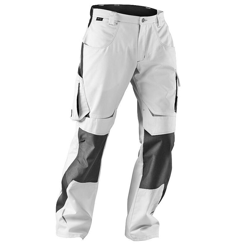 Kübler Damen Arbeitshose Bundhose Pulsschlag Weiß Anthrazit Größe 48 W40 L32 - 4053813244082