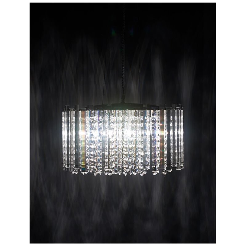 NOVA LUCE Pendelleuchte Hängelampe ELEMENT Chrom Kristall G9 LED SIEHE TEXT/FOTO - 5212017425577