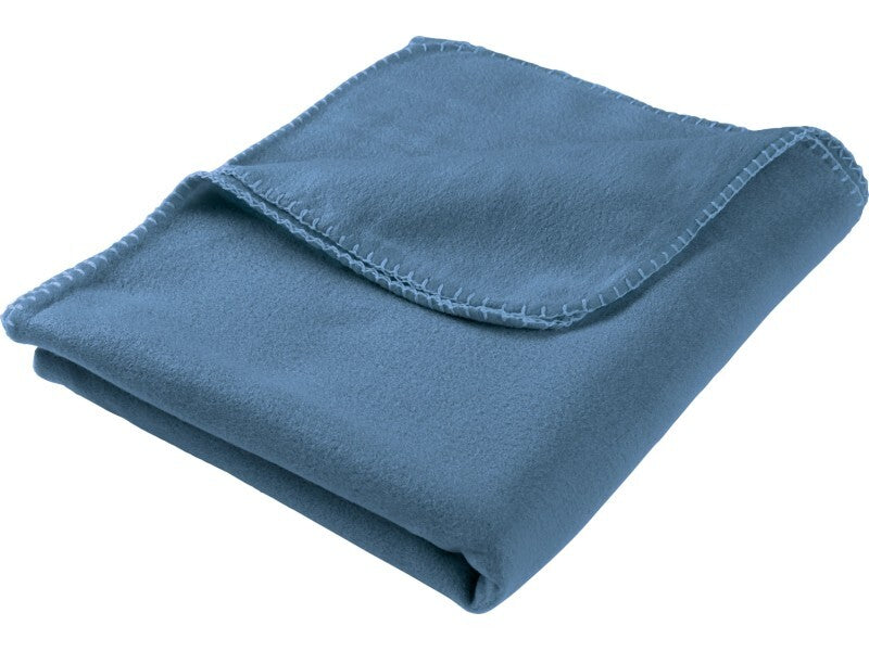 Fleecedecke Uni blau 130x160cm Polyester pflegeleicht vielseitig verwendbar - 4007873400254
