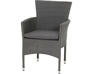 B-Ware Siena Garden Padova Dining Sessel grau Stuhl Stapelstuhl Outdoor SIEHE TEXT/FOTO