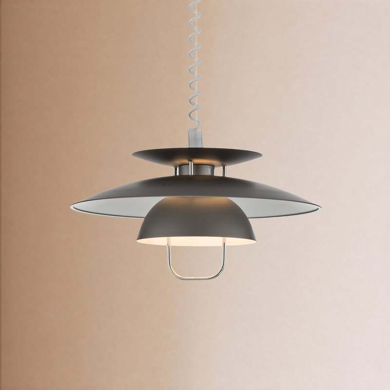 Lindby Hängelampe Hängeleuchte Nadija LED Pendelleuchte dimmbar grau 43cm - 4251096525465