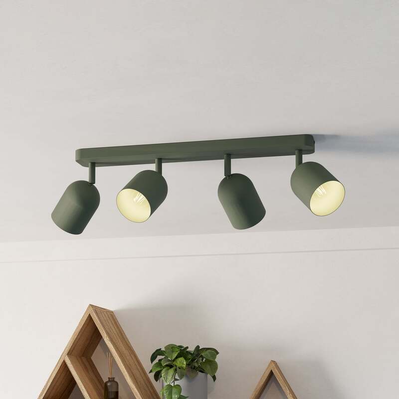 Eglo Deckenstrahler Strahler Tilston LED Lampe dimmbar dunkelgrün 58cm 4-flammg - 9008606359684