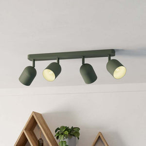 B-Ware Eglo Deckenstrahler Strahler Tilston LED Lampe dimmbar dunkelgrün 58cm 4-flammg
