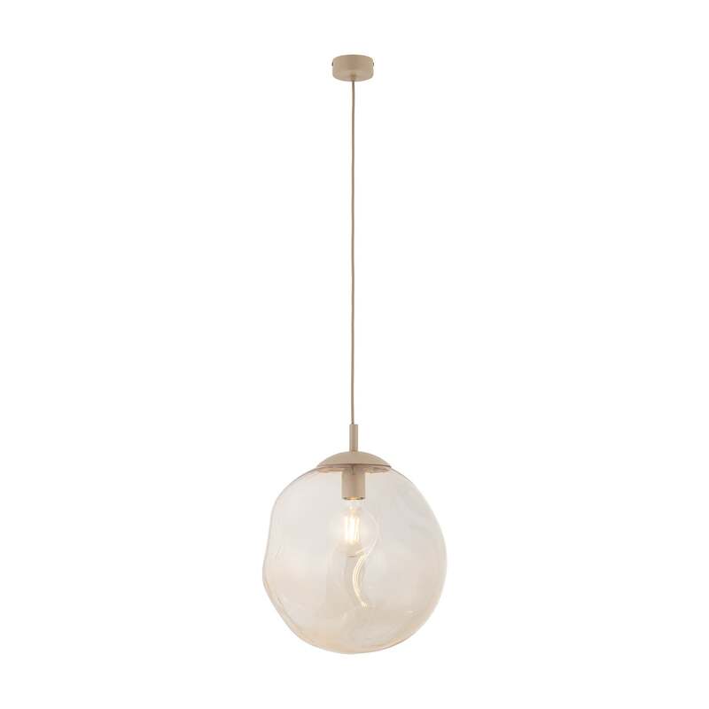 TK-Lighting Hängeleuchte Lava LED Pendelleuchte dimmbar sand grau Ø35cm E27 - 5906135113255