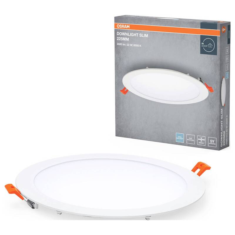 OSRAM Downlight Slim 225mm 22W 6500K Panel Einbauleuchte LED Deckenlampe 3 STÜCK - 4099854445804