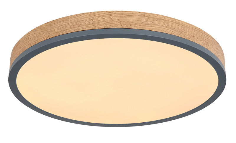 Globo Deckenleuchte Lampe LED DORO Deckenlampe Graphit holzoptik opal Kunststoff - 9007371430567