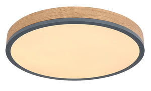B-Ware Globo Deckenleuchte Lampe LED DORO Deckenlampe Graphit holzoptik opal Kunststoff