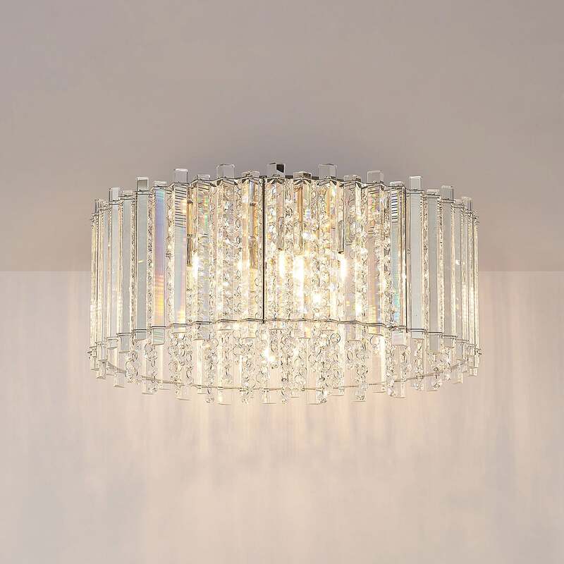 Lucande Deckenleuchte Limana LED Lampe Leuchte dimmbar chrom Ø50cm 6-flammig - 4251911700725