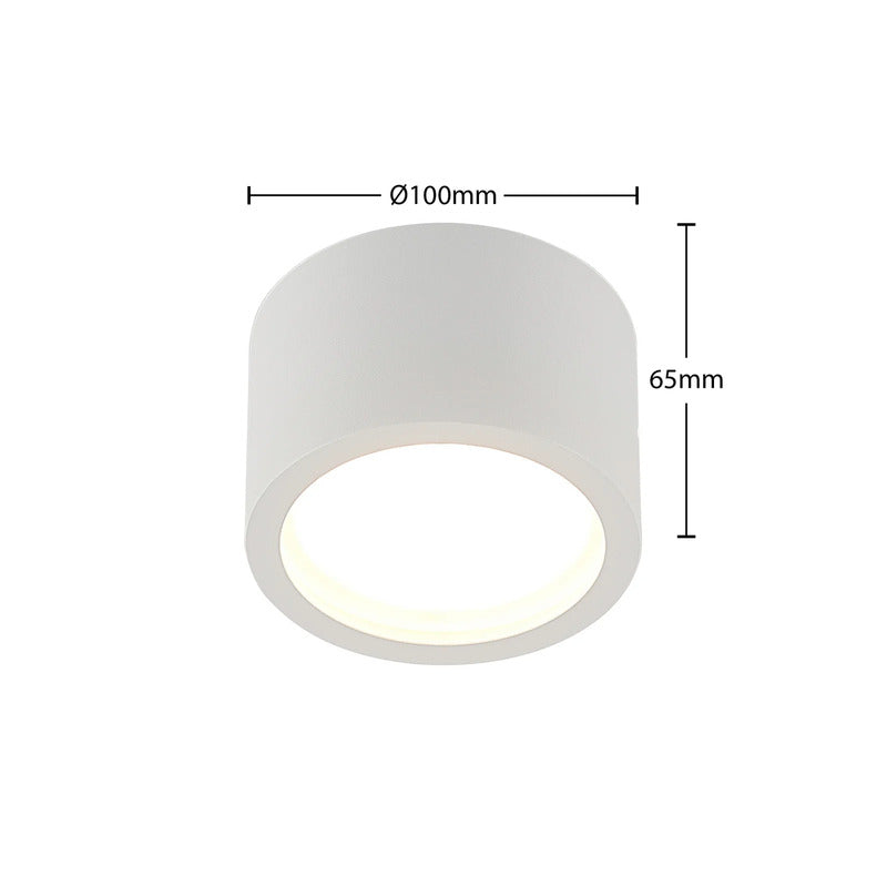 Arcchio Downlight Nieva GX53 LED dimmbar Einbaustrahler Lampe weiß Ø10cm IP44 - 4251096593310
