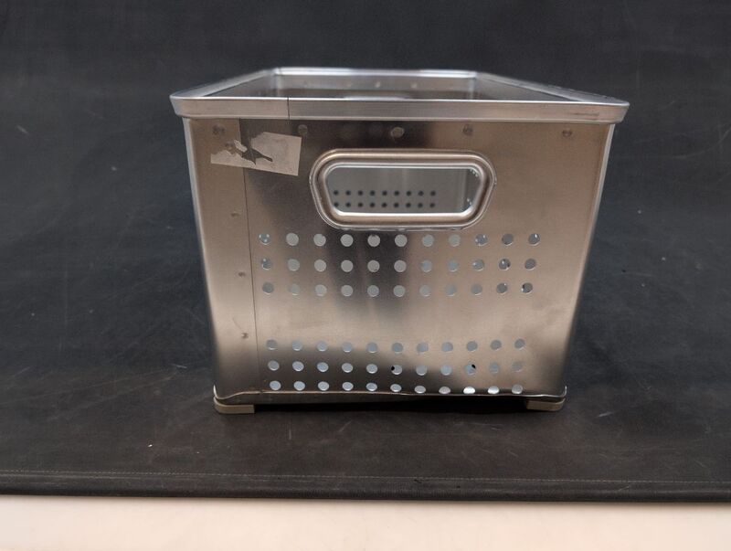 Gmöhling Transportkorb Aluminium A 113 gelocht 50l stapelbar Lagerkorb 564x360mm - 4260257920018