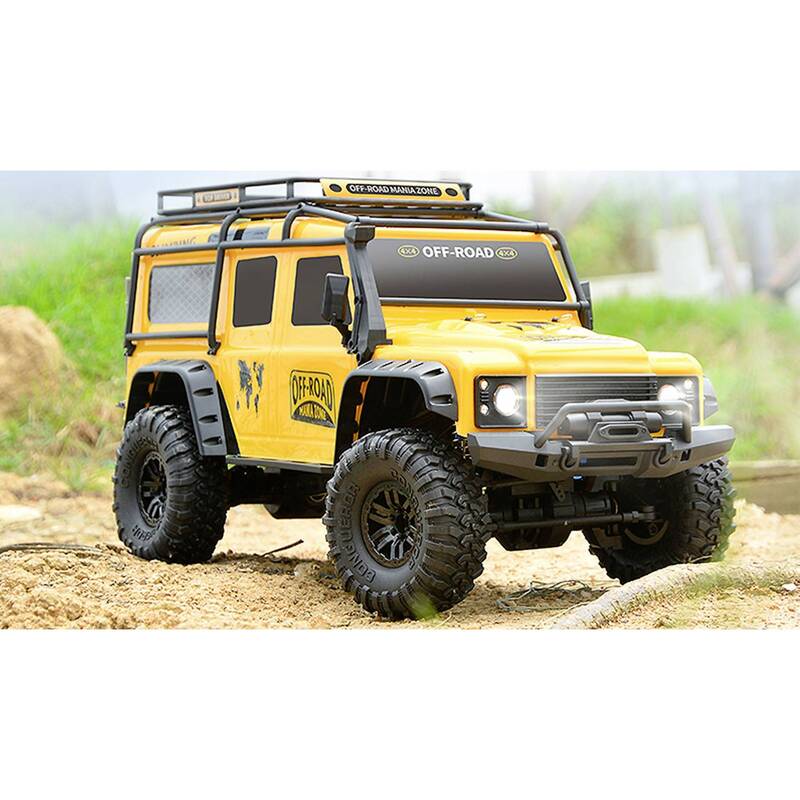 Amewi RC Modellauto Crawler 1:10 Elektro Allradantrieb Gelb inkl. Akku 4WD - 4260768515215