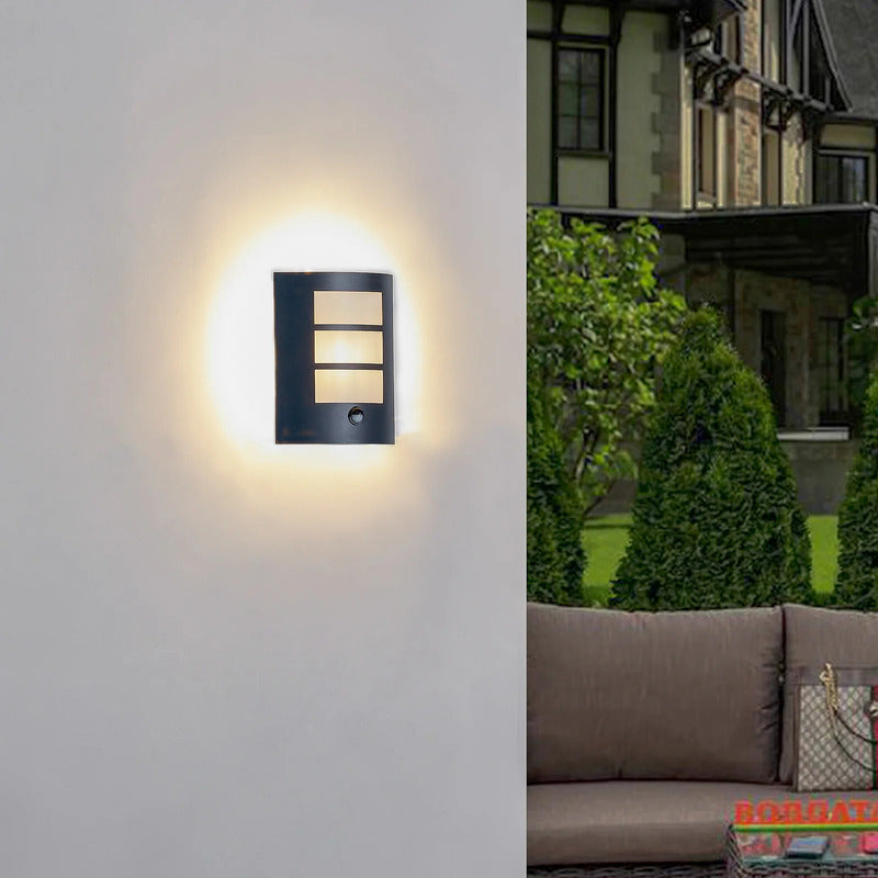 Lindby Außenwandleuchte Vimal LED Gartenlampe mit Sensor dimmbar schwarz 26cm - 4251911764697