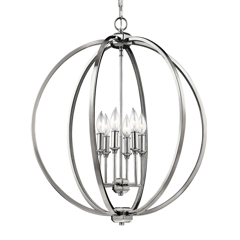FEISS Corinne glanzvolle Hängeleuchte Hängelampe Deckenlampe mit Nickelfinish - 5024005280316