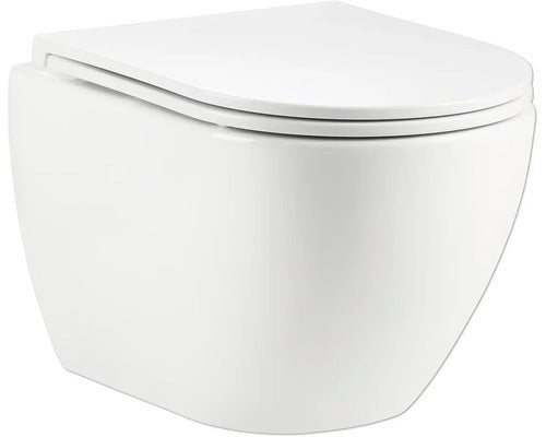form&style Wand-WC Tiefspüler SAMAR Absenkautomatik Turbo Flush weiß glänzend - 4306516378234