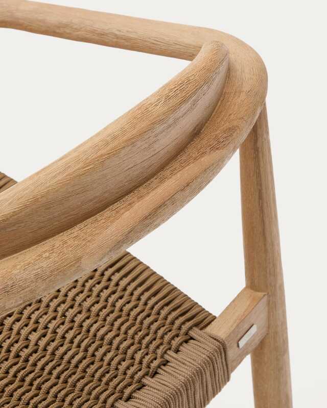 Kave Home Nina Stuhl Sitzmöbel Gartenstuhl Akazienholz Beige SIEHE TEXT/FOTO - 8433840451329