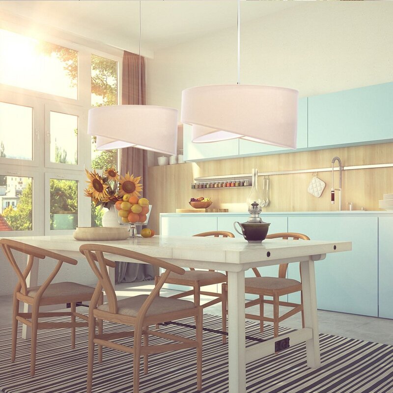 Euluna Pendelleuchte Vivien zweifarbig beige/weiß Pendelleuchte Deckenlampe L637 - 5902751346015