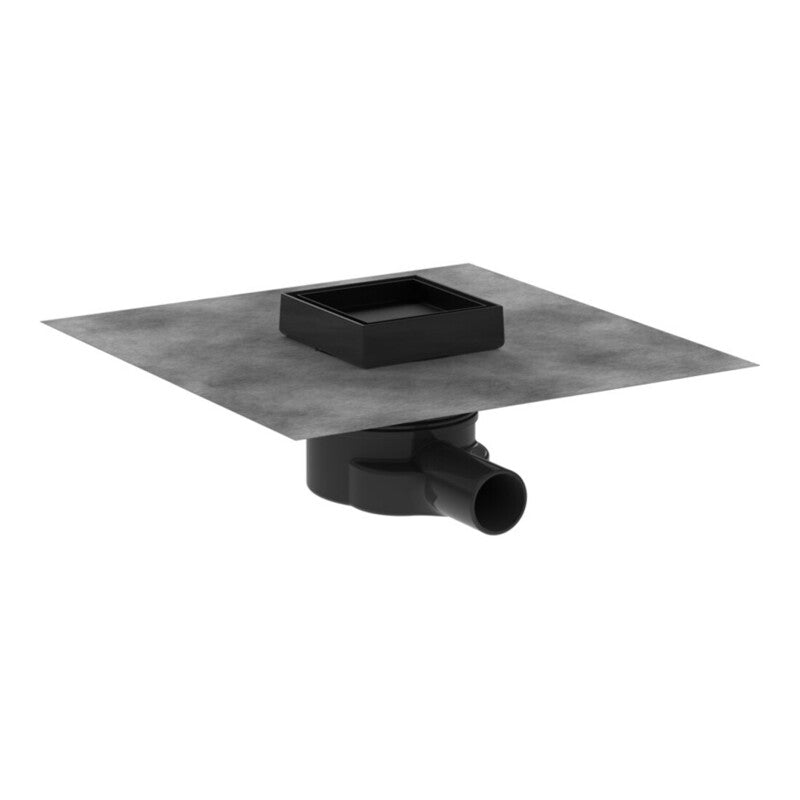 Hansgrohe Punktablauf RainDrain Ablauf schwarz DN40 100x100mm höhenverstellbar - 4059625429679