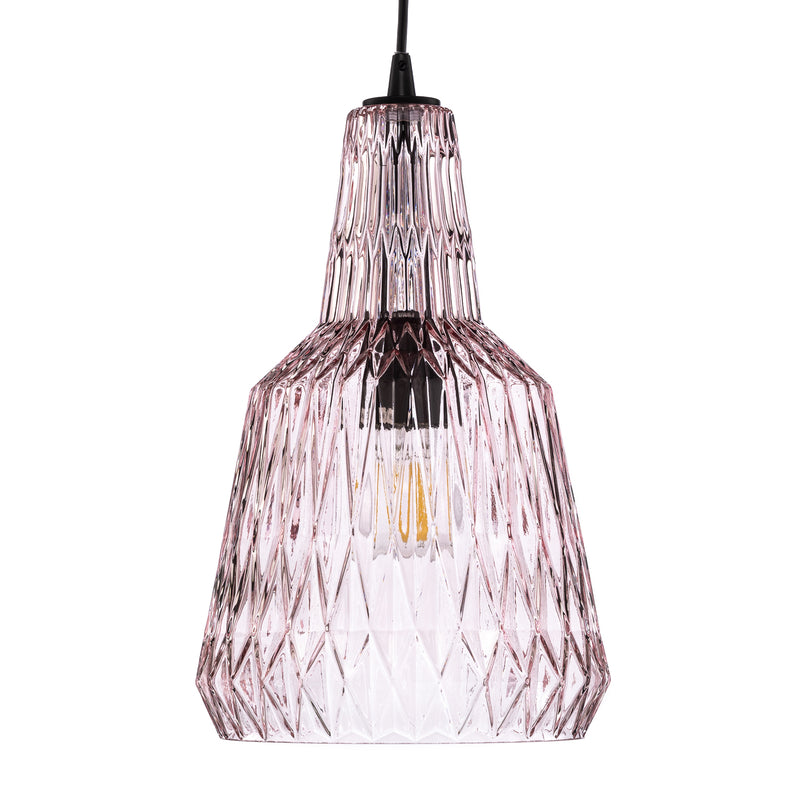 Lindby Hängeleuchte Belarion LED Pendelleuchte Lampe dimmbar pink 35cm Höhe - 4251911778410