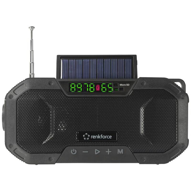 Renkforce RF-CR-300 Outdoorradio Radio UKW MW Notfallradio Bluetooth Solarpanel - 4064161228044