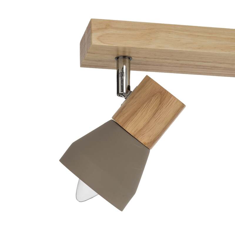 Lindby Deckenlampe Hängeleuchte Filiz LED Lampe Leuchte dimmbar grau Holz 77cm - 4251096548846
