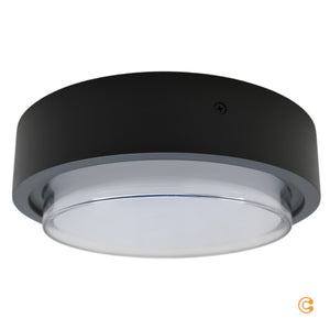 B-Ware Fabas Luce Deckenleuchte Außenlampe Owen LED Außenleuchte dunkelgrau Aluminium