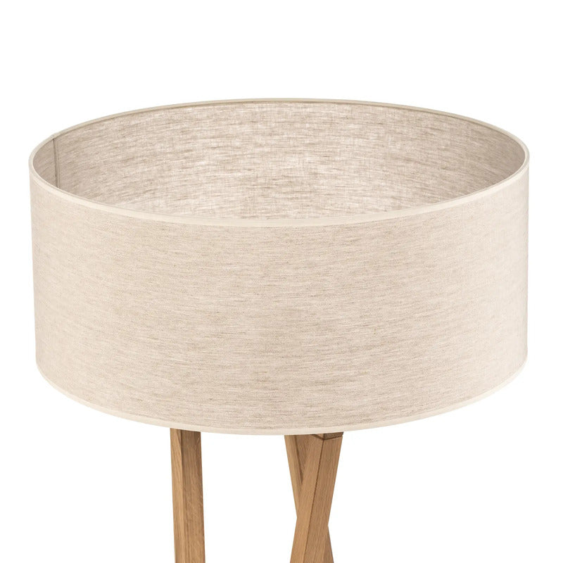 Euluna Stehlampe Canvas Stehlampe Standleuchte  Eichenholz beige SIEHE TEXT/FOTO - 5904496510409